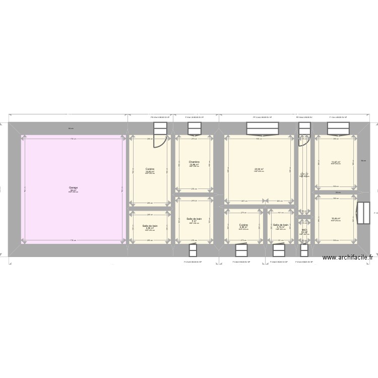 Santran. Plan de 12 pièces et 162 m2