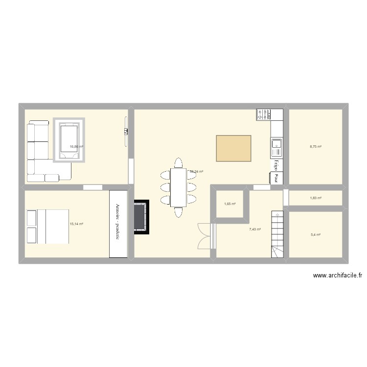 Couraux. Plan de 0 pièce et 0 m2
