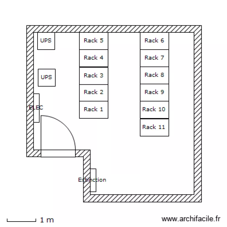 Salle ULB. Plan de 