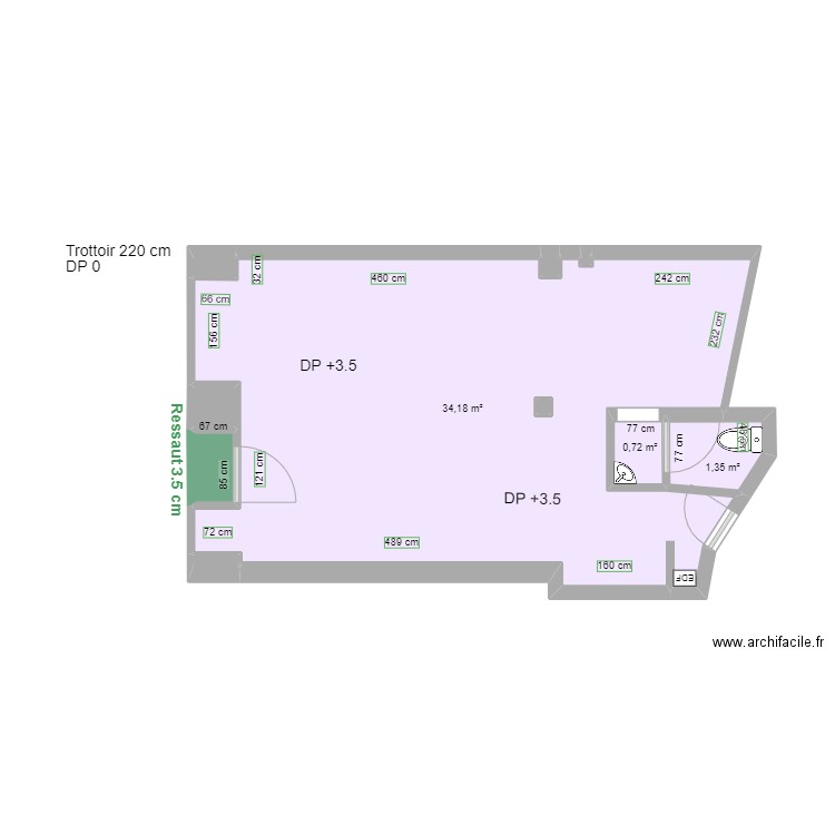 LE KIMBAP AVANT TRAVAUX. Plan de 0 pièce et 0 m2