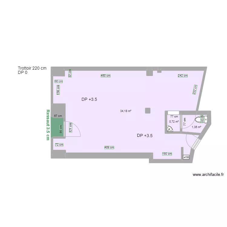 LE KIMBAP AVANT TRAVAUX. Plan de 