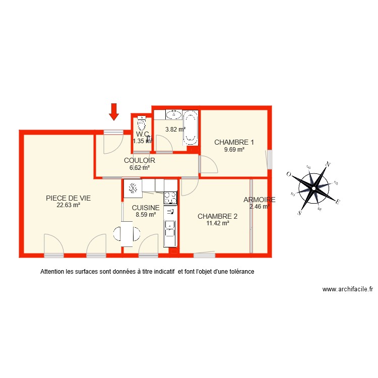 BI 6043 RDC rita. Plan de 0 pièce et 0 m2