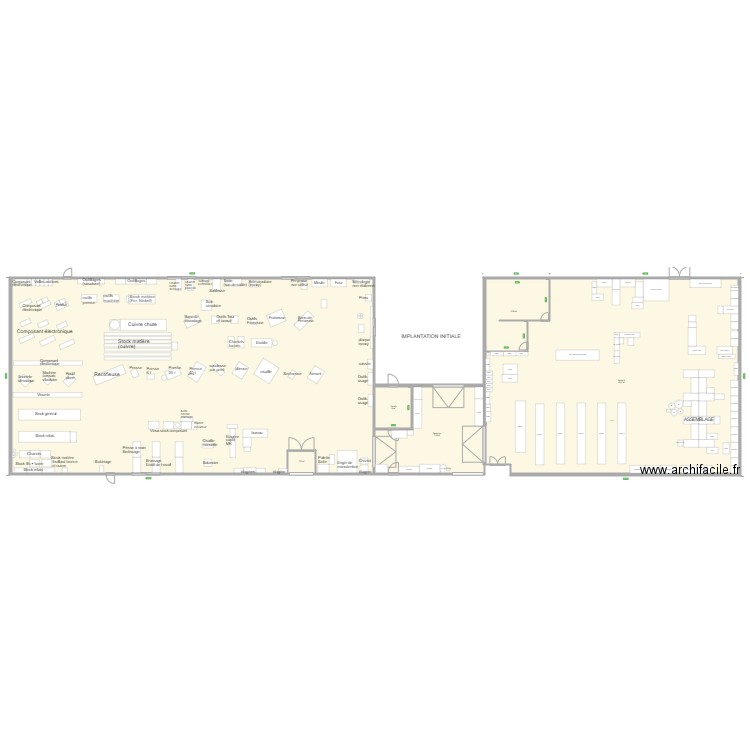 Implantation atelier A B C Initial 24. Plan de 0 pièce et 0 m2