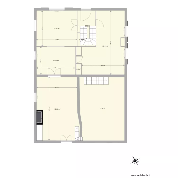 villa lea blanc. Plan de 