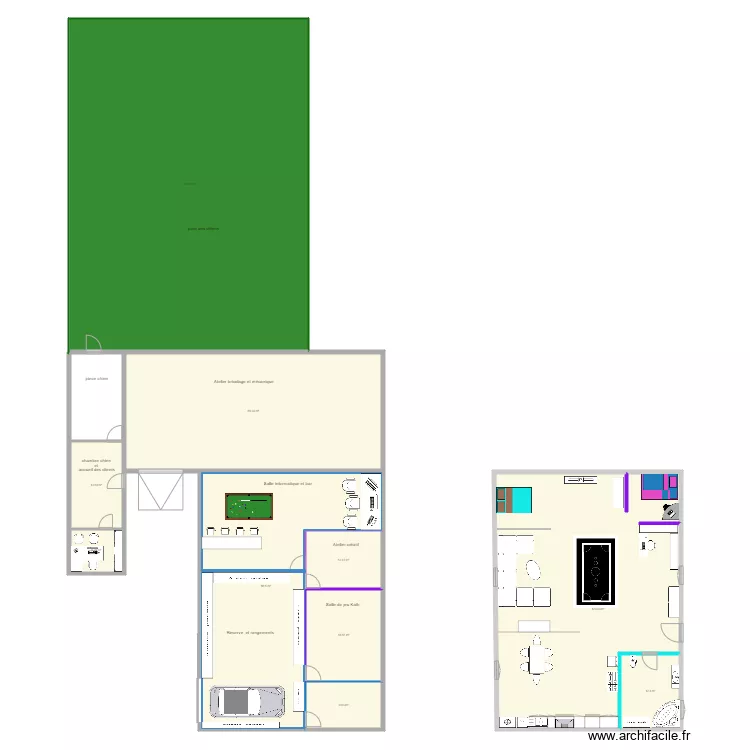 etage sous sol et batiment. Plan de etage sous sol et batiment. Plan de