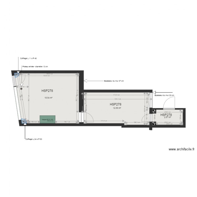 PLAN EXISTANT LOCAL BOUTIQUE. Plan de 0 pièce et 0 m2