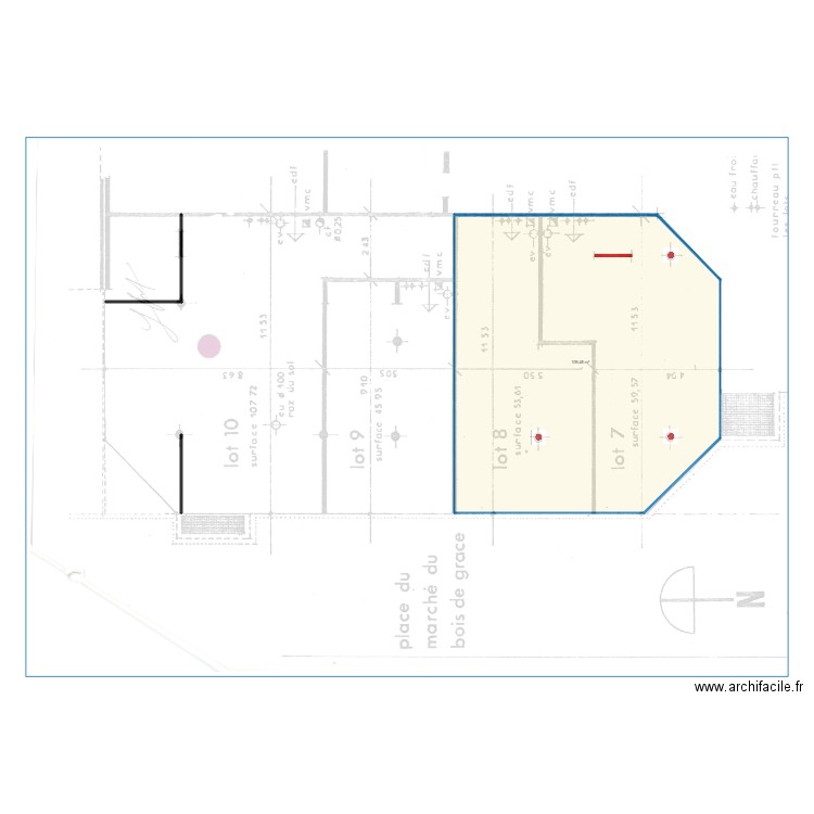 Plan de champs brut. Plan de 0 pièce et 0 m2