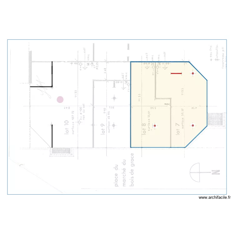 Plan de champs brut. Plan de 