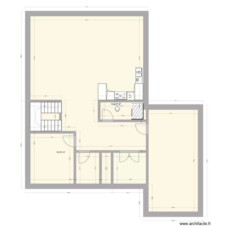 Maison du 13 ver2. Plan de 2  et 127 m²
