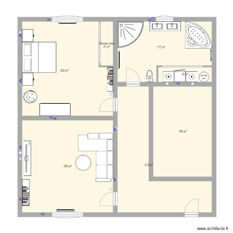 bloc. Plan de 0 pièce et 0 m2