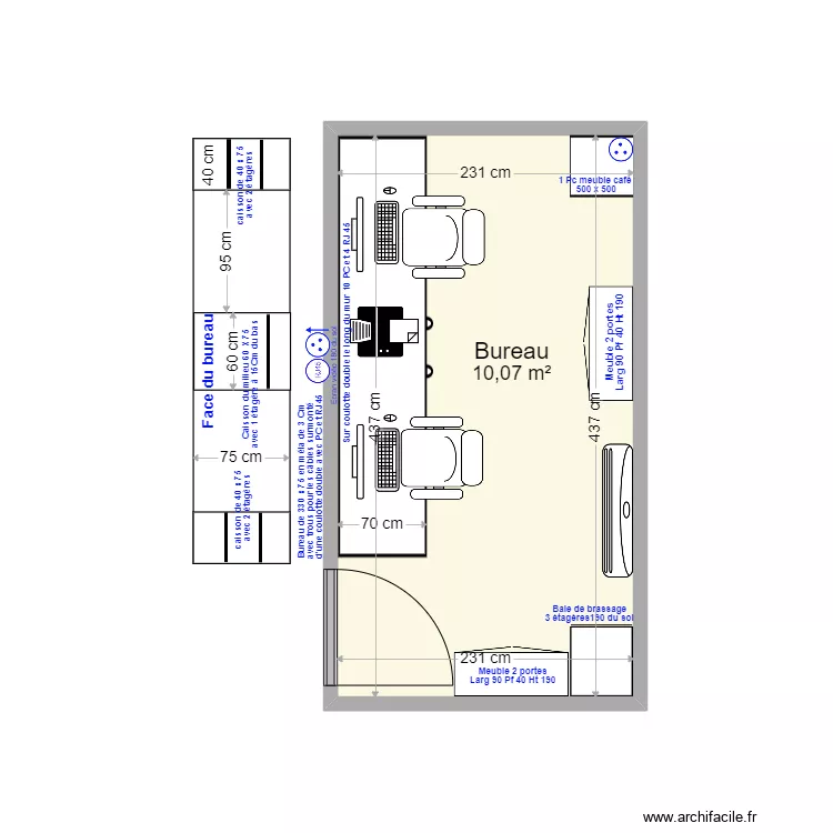 Bureau Thiers Mars 2022. Plan de 