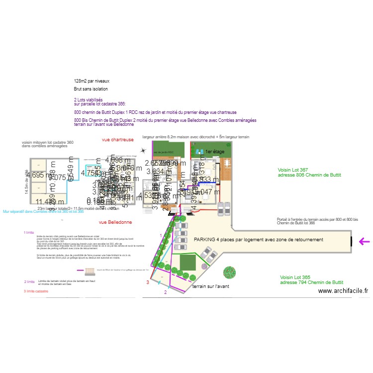 MAISON st ismier PLANS travaux 8 mars 2019 cotations ok. Plan de 0 pièce et 0 m2