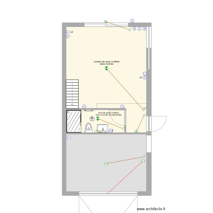 ELEC STUDIO. Plan de 3 pièces et 36 m2