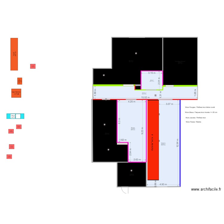 RENOVATION RESINE 3. Plan de 9 pièces et 276 m2