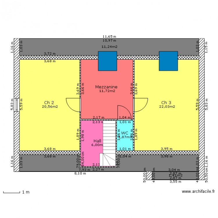 BARON Etage. Plan de 0 pièce et 0 m2