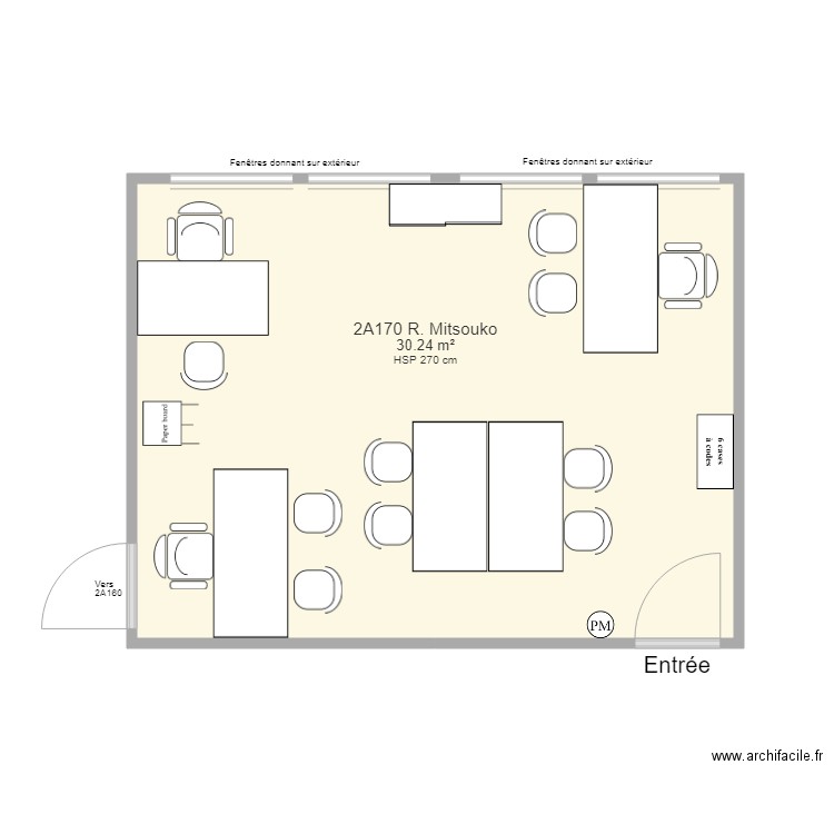 Bureau 2A170 R Mitsouko. Plan de 0 pièce et 0 m2