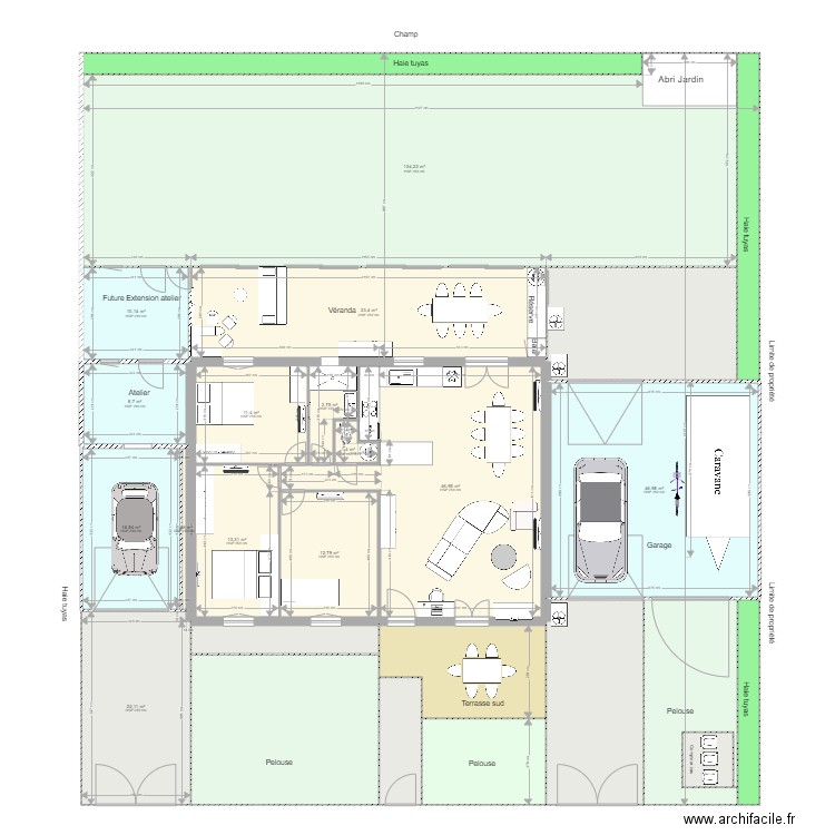 Saint andré 24 décembre. Plan de 26 pièces et 516 m2