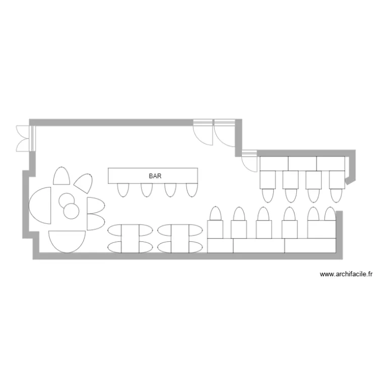 RESTAURANT AU COEUR DU VILLAGE. Plan de 