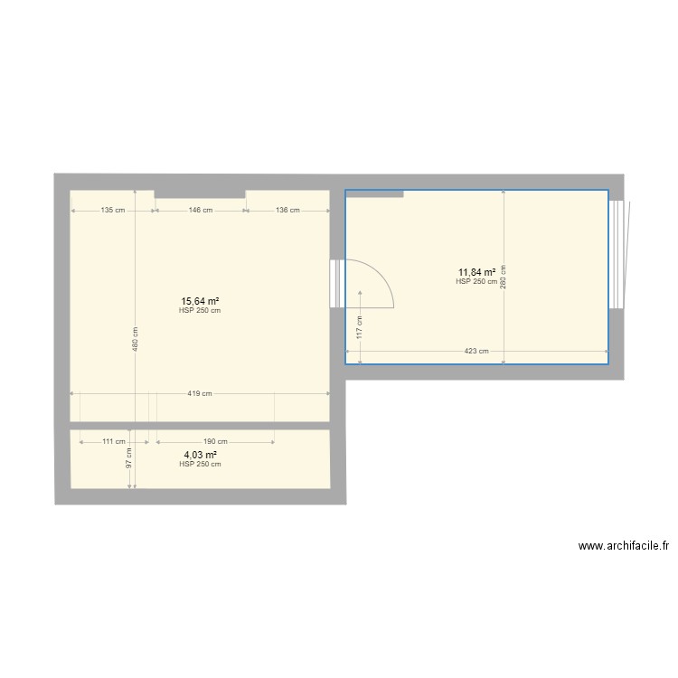 Premier droit. Plan de 0 pièce et 0 m2