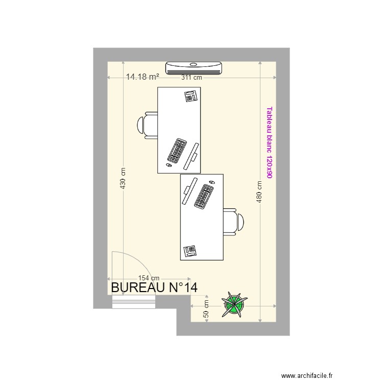 Bureau 14. Plan de 0 pièce et 0 m2