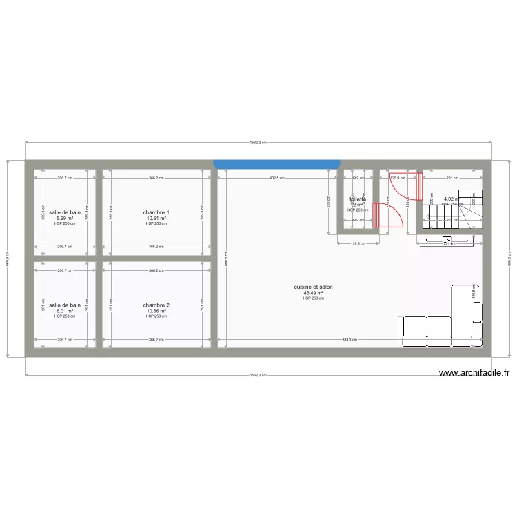 grange etage 1. Plan de 