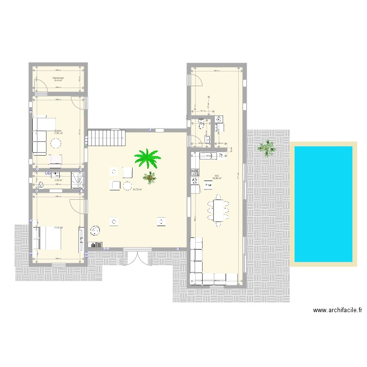 KHAZOUA LAST. Plan de 17 pièces et 325 m2