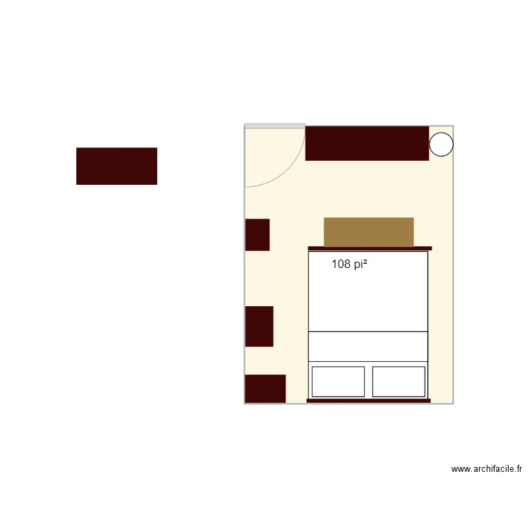 Chambre 7. Plan de 1 pièce et 10 m2