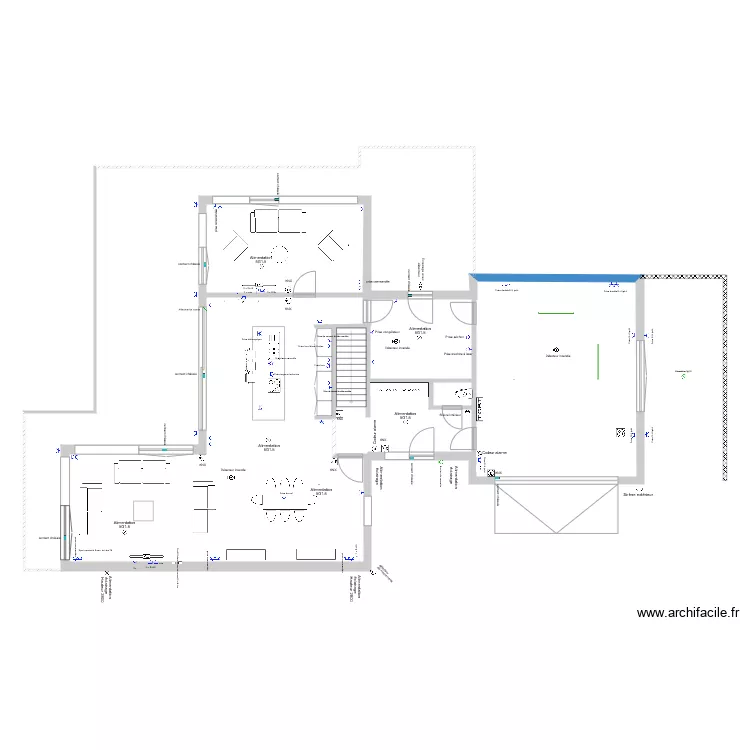 Installation électrique rez de chaussée N 1 0206. Plan de Installation électrique rez de chaussée N 1 0206. Plan de