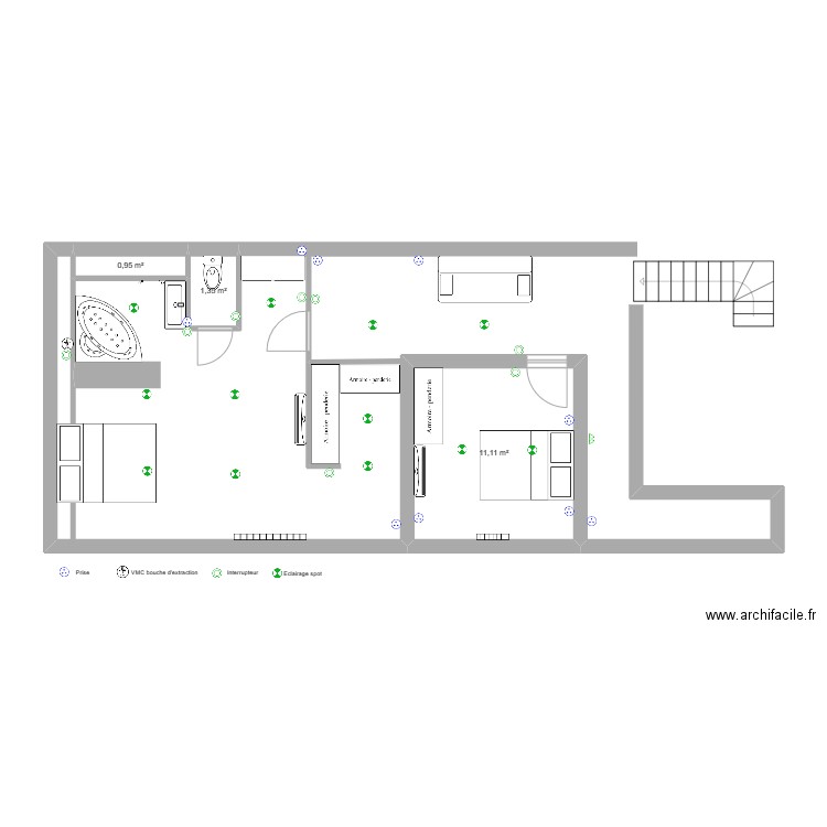 Etage 2 Chambres. Plan de 0 pièce et 0 m2