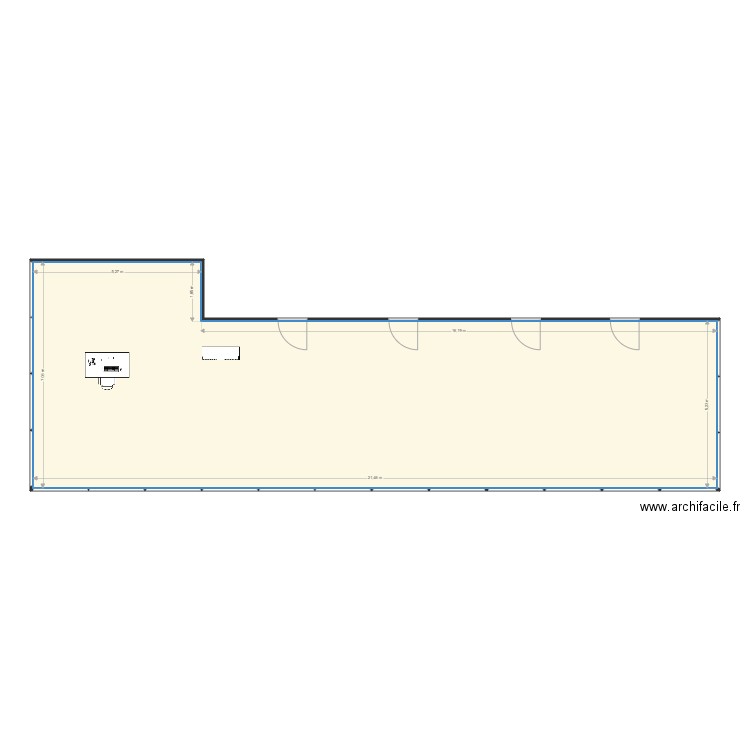 G2 Septembre 2021. Plan de 1 pièce et 122 m2