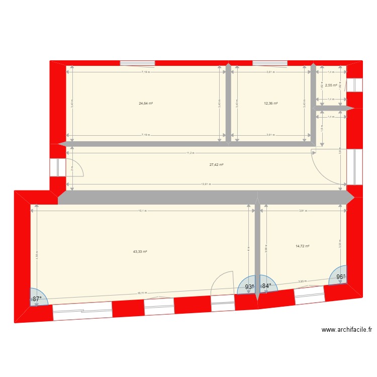 ATHEY. Plan de 13 pièces et 267 m2