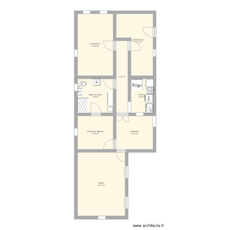 Maison mamie. Plan de 0 pièce et 0 m2