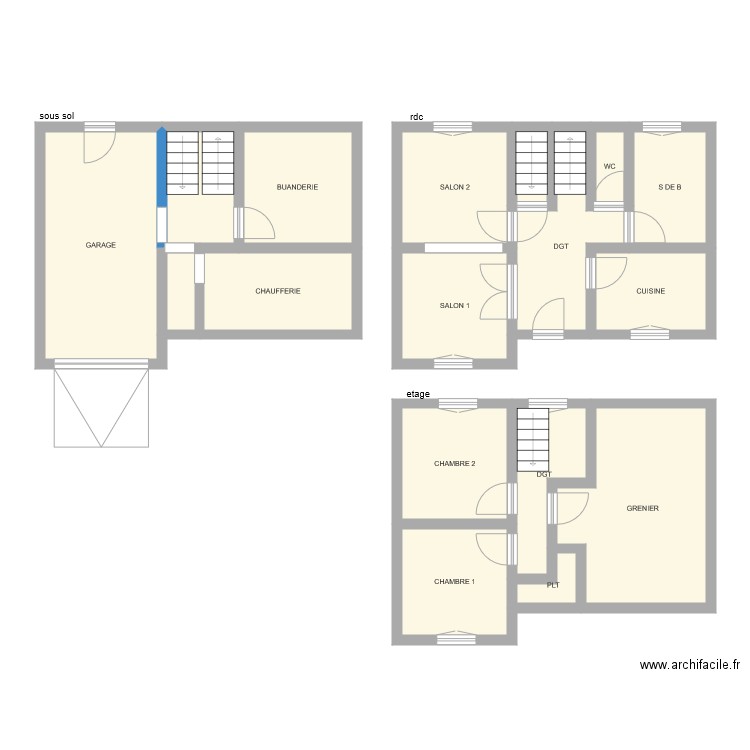 DARVIER. Plan de 0 pièce et 0 m2