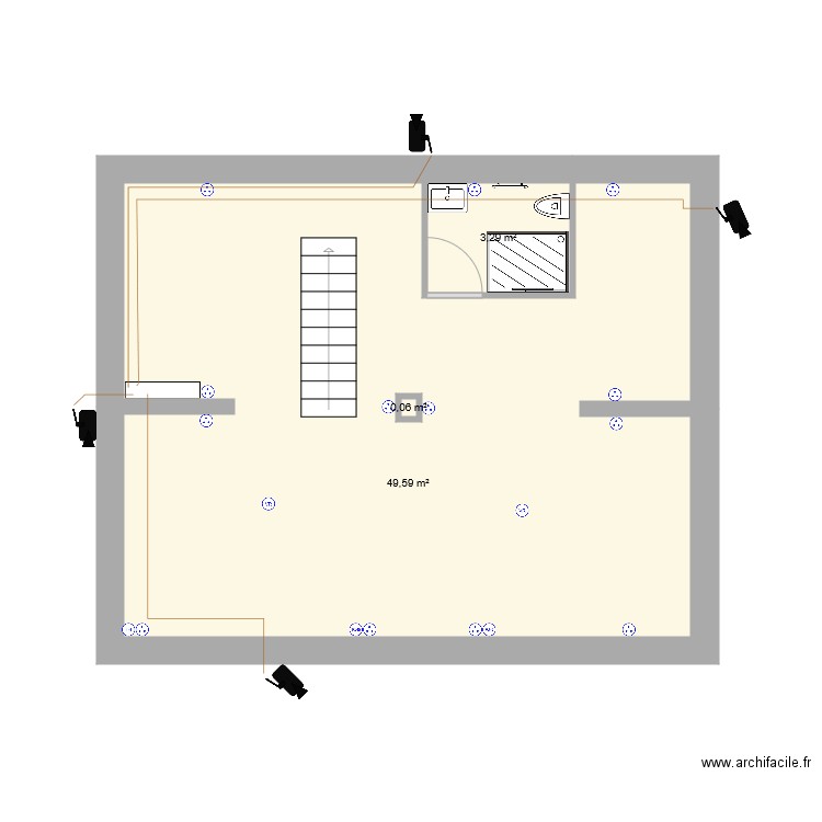 Combles. Plan de 0 pièce et 0 m2