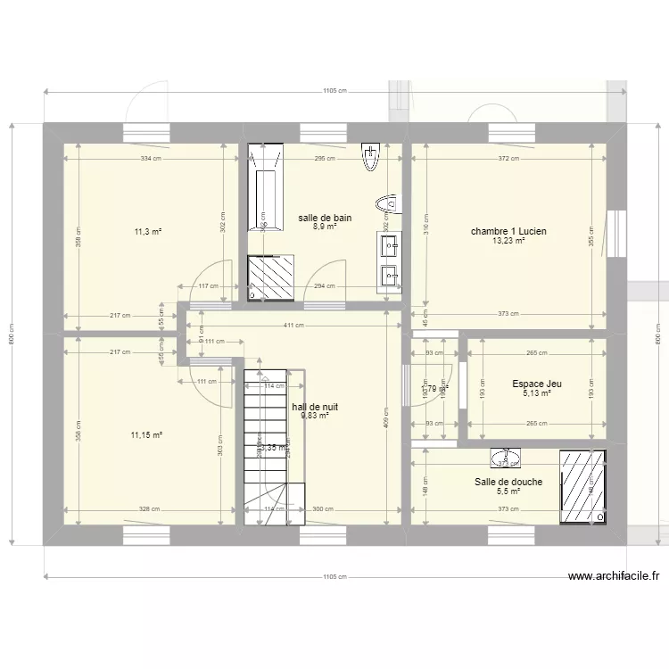 Luca Bas&eacute; sur ch&ecirc;ne v2. Plan de 