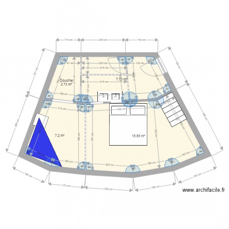 araucaria v2. Plan de 4 pièces et 34 m2