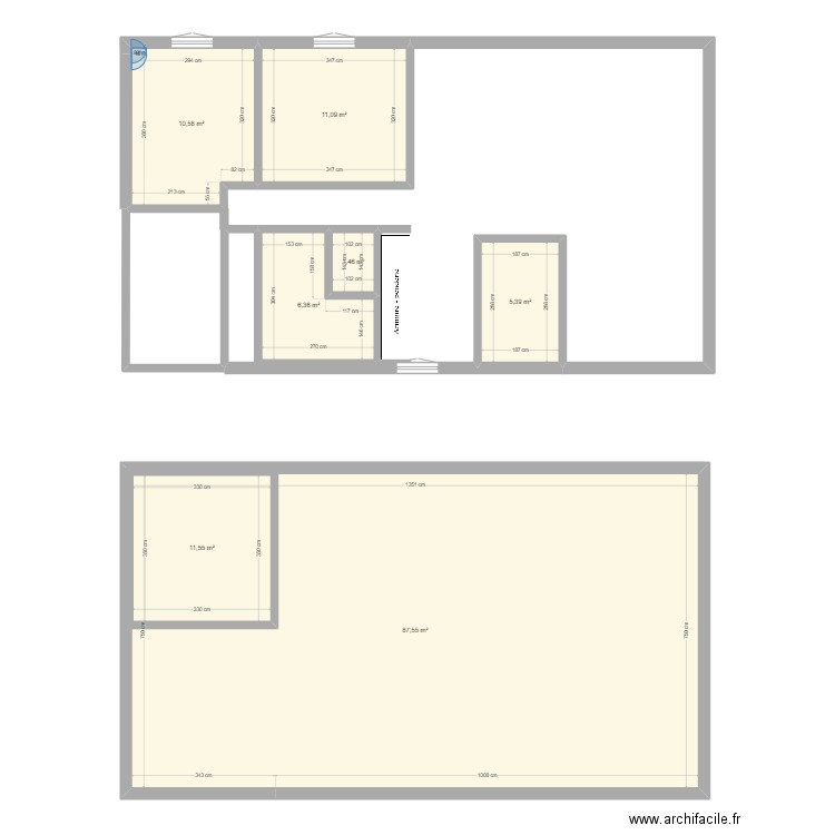 Test 1. Plan de 7 pièces et 148 m2