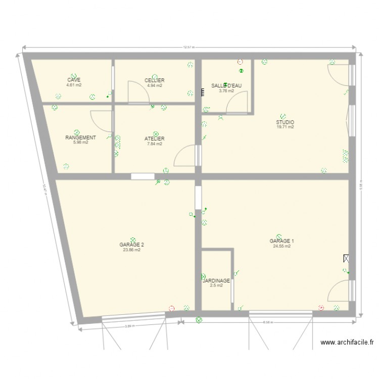 Garage. Plan de 0 pièce et 0 m2