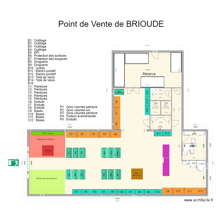 Brioude V2. Plan de 7 pièces et 238 m2