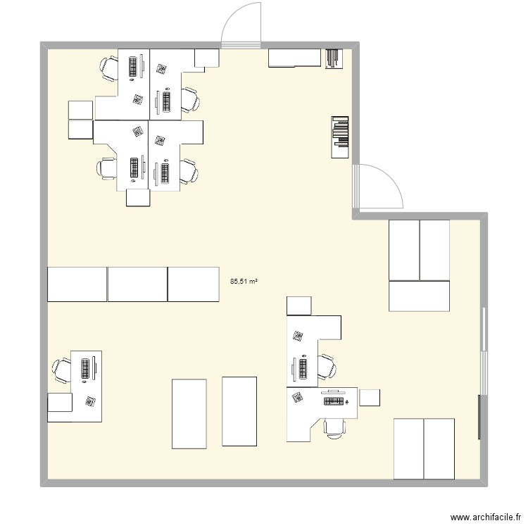 Bureau initial. Plan de 0 pièce et 0 m2