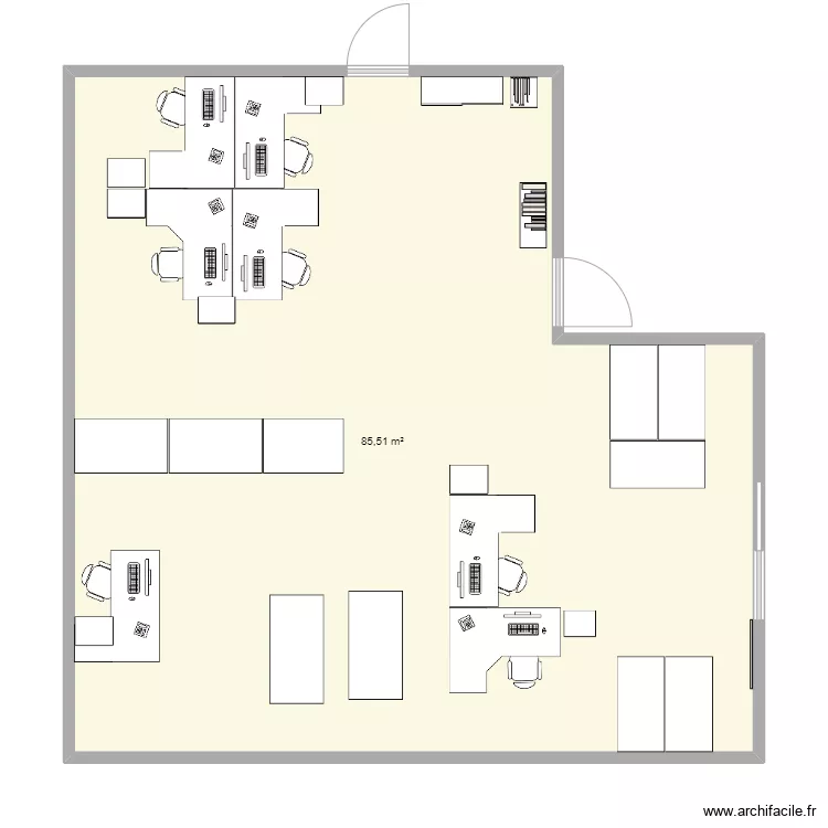Bureau initial. Plan de 