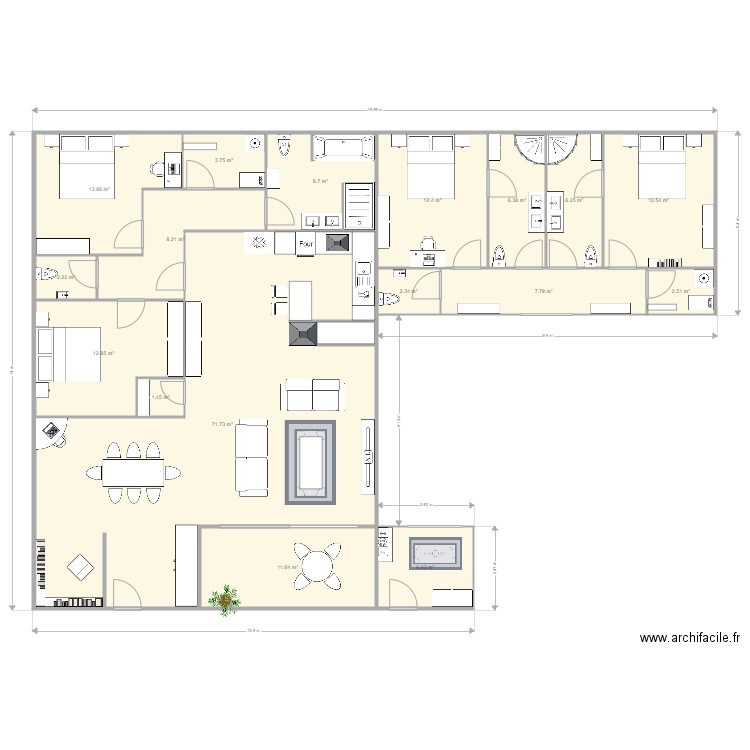 appart 3. Plan de 0 pièce et 0 m2