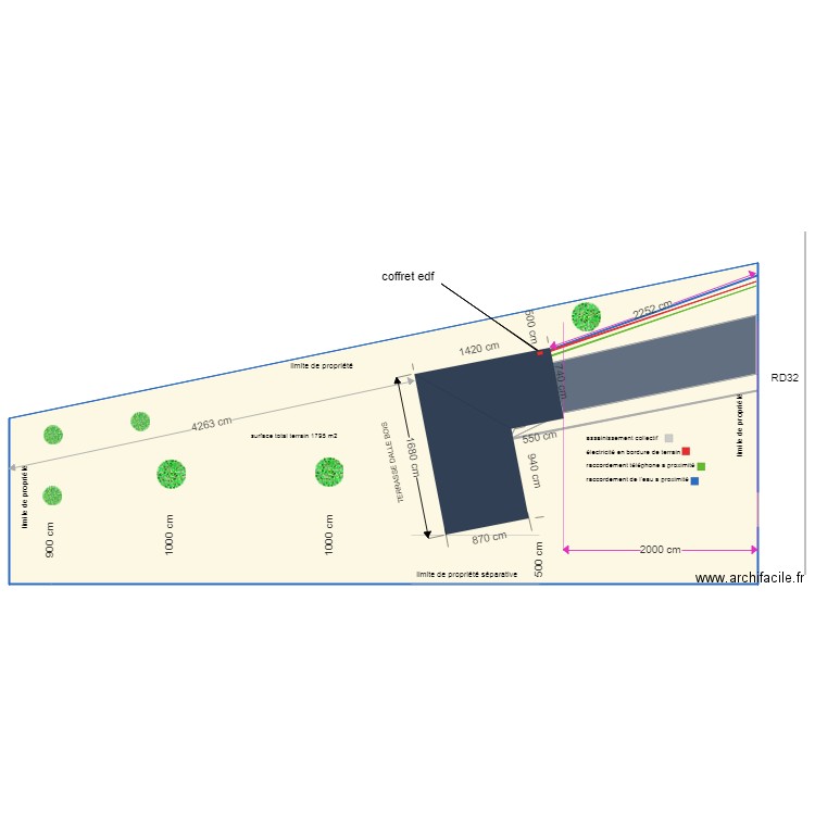 plan de masse branchements maubert fontaine2 branchement. Plan de 0 pièce et 0 m2