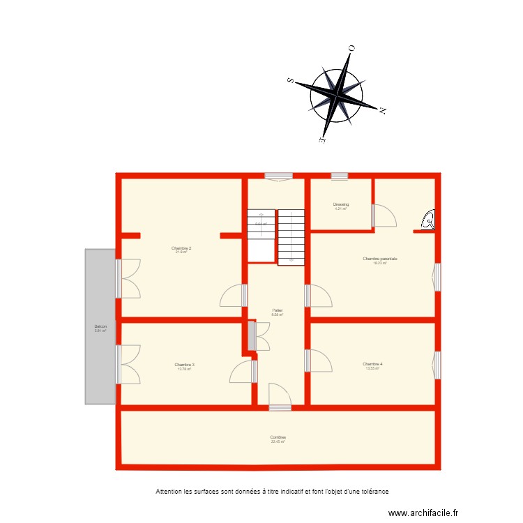 BI 2889 étage non côté. Plan de 0 pièce et 0 m2