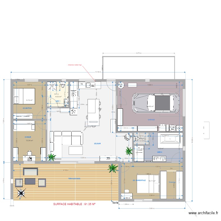 CUISINE HERAUD 2. Plan de 8 pièces et 115 m2
