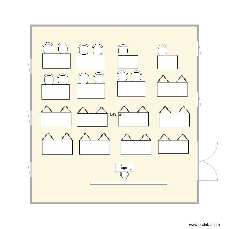 Plan Class E Plan – salle de classe – Par blues17 ️ | ArchiFacile