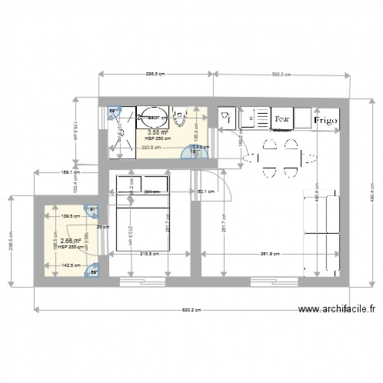 Chambre standard 30m2. Plan de 0 pièce et 0 m2