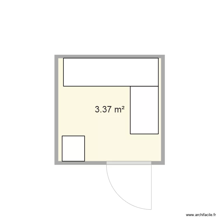 Chambre froide . Plan de 