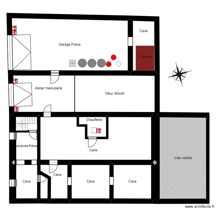 Adm. Comm. RDCH. Plan de 17 pièces et 307 m2