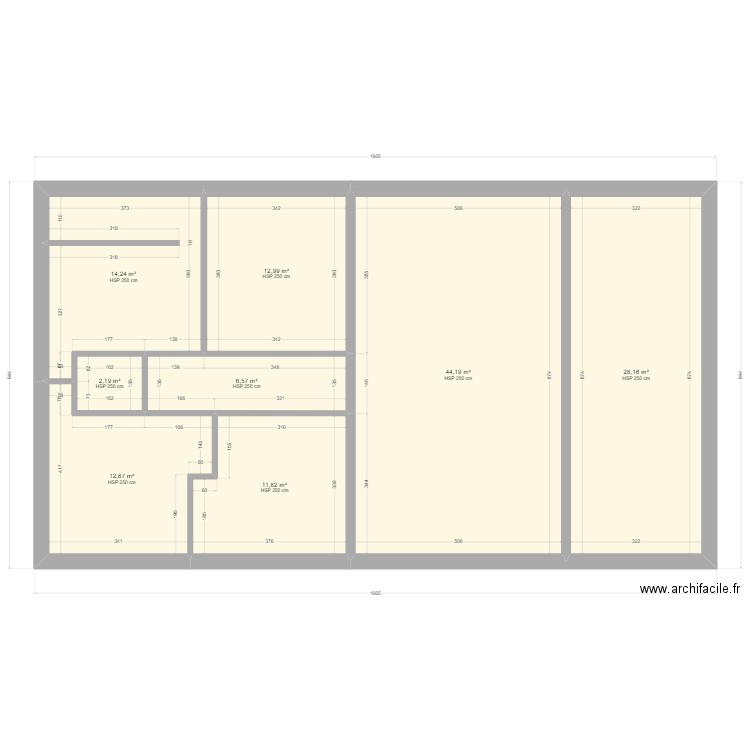 Maison Misapor. Plan de 8 pièces et 133 m2